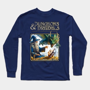 Funny Hanukkah Dreidel - Dungeons and Dreidels - A Spin on a Classic Game Long Sleeve T-Shirt